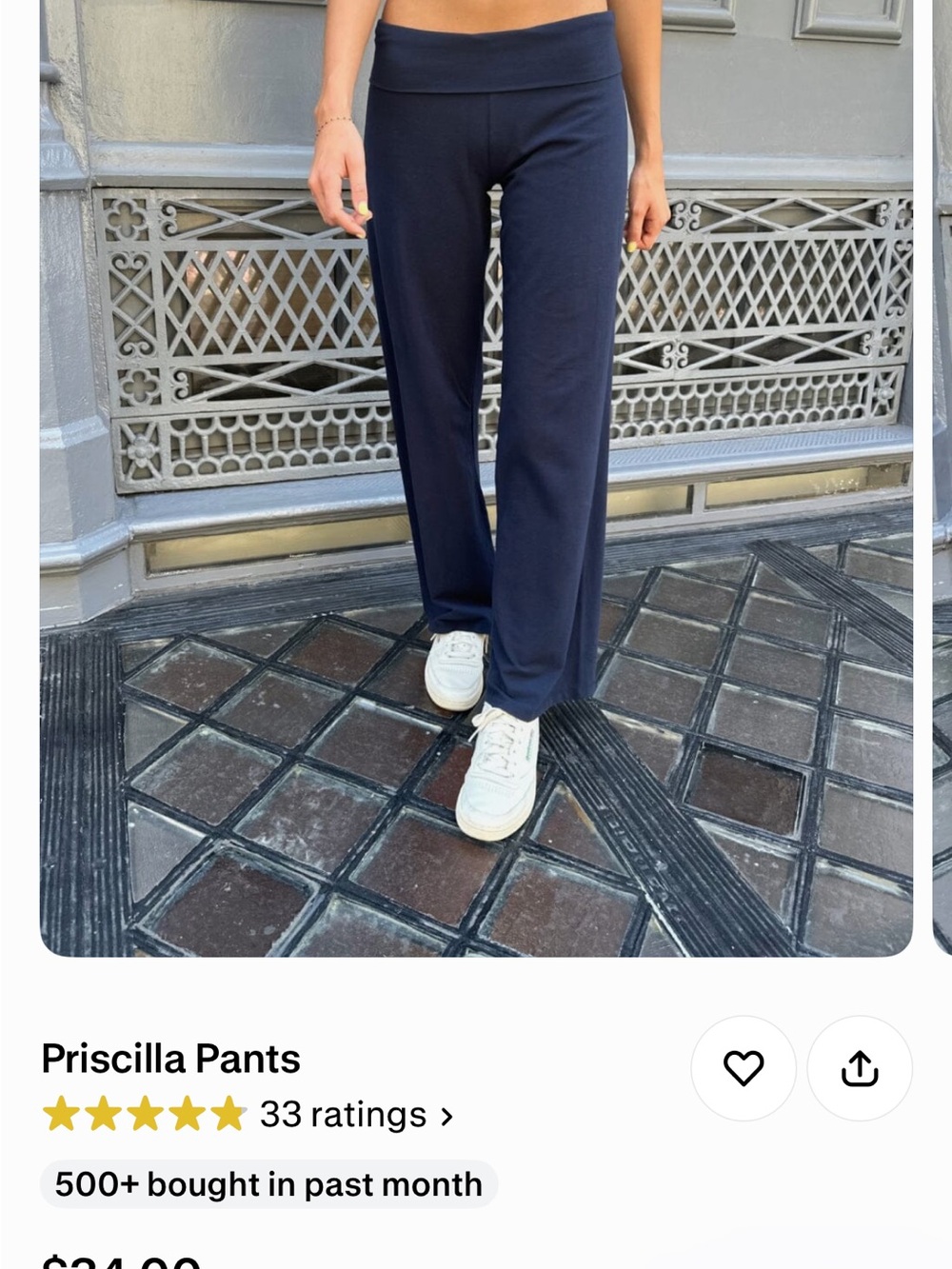 Wide-Leg Lounge Pants — Navy